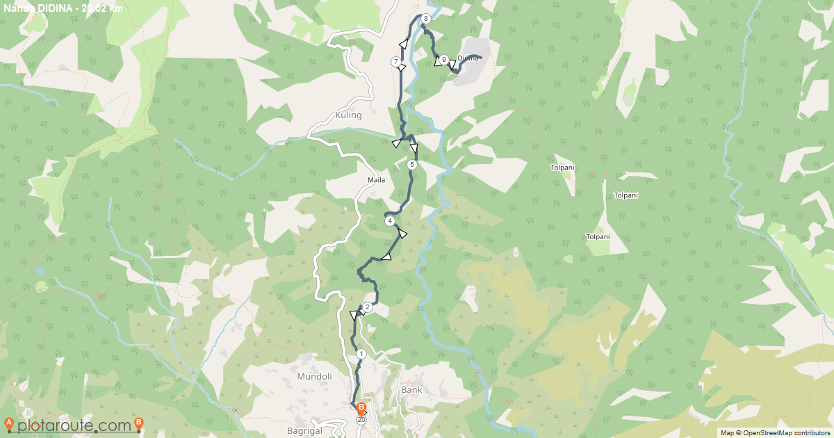 Nanda Sacred Trails Course Map DIDINA